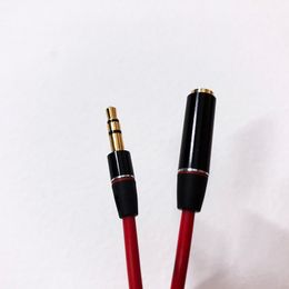 3.5mm Aux Audio Cable Compatible for Monster Male to Female Audio Extension Cable Cord Gold Plated Auxiliary Cable 1.2m Red