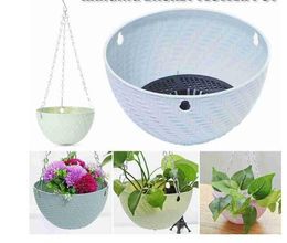 Creative rattan plant flowerpot Multi-grain green basket basket flower pot Gardening potted hanging plastic flower