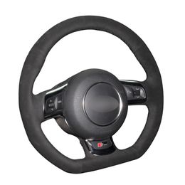 Hand-stitched DIY Black Suede Car Steering Wheel Cover for Audi TT TTS (8J) 2006-2014 A3 S3 (8P) Sportback 2008-2012 R8 (42)