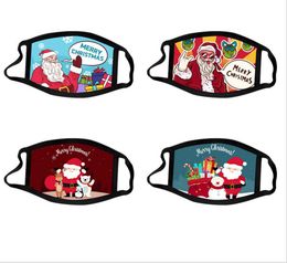 Christmas Patterns Face Mask Cotton Holiday Printed Warm Face Covers Washable Anti Dust For Adults Teen individual package