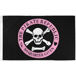 Custom Pirate Republic Pink Circle FLAG 3x5FT , Hanging National 100% Polyester Single Side Printing, Free Shipping