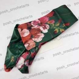 -Diseñador de seda venda de embalaje caja de regalo de diseño para pelo de alta calidad hecha Diseñador diadema de flores tropicales Slik Cabeza Wraps