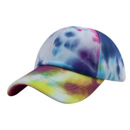 3 Colour Tie-dyeing Baseball Cap unisex Visor Cap Dad Hat summer outdoor Snapbacks for Men and Women