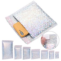 Laser Bubble Silver Envelope Foam Foil Mailing Bag Waterproof Mailer Envelopes Anti-Vibration Packaging Bag264i