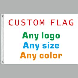 3x5 Feet Custom Flag and Banner Any Logo Any Color 100D Polyester Digital Printing cover Grommets