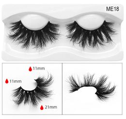 Reusable handmade thick 25mm mink fake lashes super long soft false eyelashes extensions mink hair lashes eye makeup DHL Free