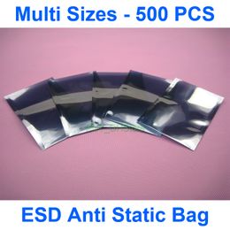 Multi Sizes 500 PCS ESD Anti Static Bag USABLE SIZE (Width 1.5" to 3.5") x (Length 3" to 7.9") Electronic Packing (40 - 90mm) * (80 - 200mm)