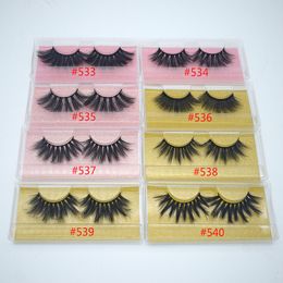 5D 20-25mm 3D Mink Eyelashes 8 styles Eye makeup Mink False lashes Soft Natural Thick Fake Eyelashes 3D Eye Lashes Extension Beauty Tools