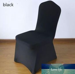 High Quality Black Polyester Spandex Wedding Chair Covers for Weddings Banquet Hotel Decoration Supplies Wholesale