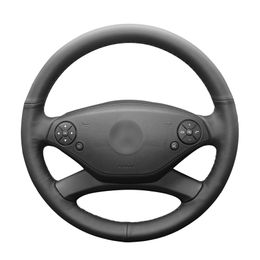 Hand-stitched PU Artificial Leather Steering Wheel Cover for Mercedes Benz S300 350 400 500 600 2010-2013 CL-Class 2011