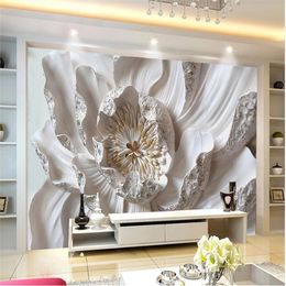 Large 3D flower wallpapers relief wallpaper background wall modern minimalist relief decorative painting
