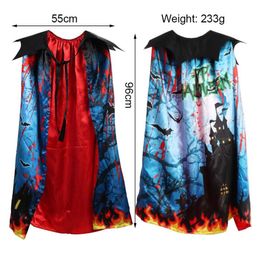 Halloween cosplay cloak party festival supply costums cape decoration devil ghost Terrorist bloody coat prop boy girl hooded clothes