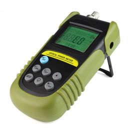 Freeshipping FTTH tools Fiber Optic Power Meter Tester -70 to +6 db power meter Tester FC/SC connector lightest 6 wavelength