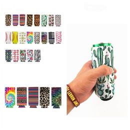new Slim Can Holder Neoprene cup set Insulator Can Sleeve Water Bottle Covers cup holderCase Pouch Bar Products Can Sleeve 300pcs T2I51300