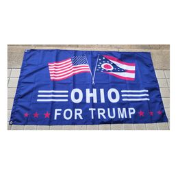 OHIO For Trump Flags, Custom 3x5ft Printed 100% Polyester Single Side Printing, Outdoor Indoor Free Shipping