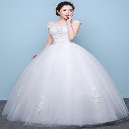 Lace Cheap fashion Simple Wedding Dress Made Applicue Sexy Backless Embroidery Wedding Frock