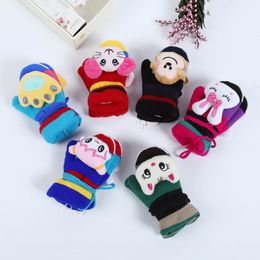 2020 New Winter Kids Size Cute Knit Mittens Colours Warm Gloves And Lovely Cartoon Animal Doll For Ornament With Hang Rope