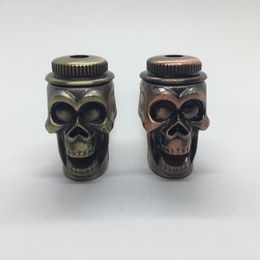 Latest Cool Ghost Head Portable Removable Philtre Dry Herb Tobacco Handpipe Smoking Tube Innovative Design With Cover Caps DHL Free