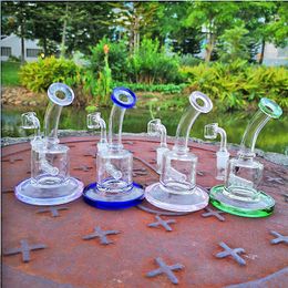 Inline Perc Glass Bong 5mm Thick Bongs Water Hookahs Oil Dab Rig 6 Inch Mini Rigs With 4mm Quartz Banger CS181