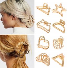 New Geometric Hair Claw For Women Girls Clamps Hair Crab Metal Gold Claw Hairpins Ornament Hair Accessories