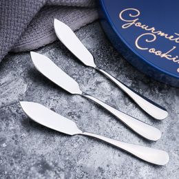 100pcs Stainless Steel Utensil Cutlery Butter Knife Cream Knife Cheese Dessert Jam Spreader Western Breakfast Tool Cream Cutter#31013