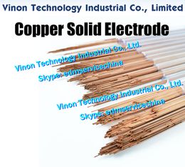 0.3x400MM Copper Solid Electrode (200pcs/lot), Solid Copper Rod EDM Electrode Dia 0.3 mm, Length 400mm used for Electric Discharge Machining
