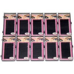 Navina 10cases Professional Individual Mink Eyelash Extension Faux Silk Eyelashes Artificial Makeup Fake False Eye Lashes Cilia