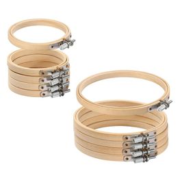10pcs set 8-30cm Wooden Embroidery Hoops Frame Set Bamboo Embroidery Hoop Rings for DIY Cross Stitch Needle Craft Tool
