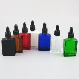 Amber Glass Dropper Bottle Refillable Tea Tree Oil Essential Aromatherapy Perfume Container Liquid Pipette 30ml