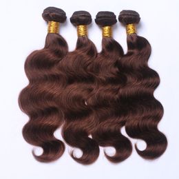 Dark Brown Body Wave Brazilian Virgin Hair Bundles 4#10-30 Human Remy Hair Extensions Hair Weaves Free Fast Shipping