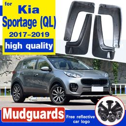 Set Molded Car Mud Flaps For Kia Sportage QL 2017 2018 2019 Mudflaps Splash Guards Mud Flap Mudguards Fender Front Rear Styling