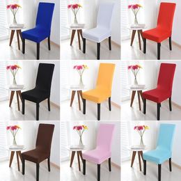 Solid Chair Cover Simple Non-slip Stool Cover Polyester Stretch Seat Covers Table Dining Chair Cover Home Decoration 14 Designs BT360