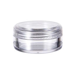 5G/5ML Round Clear Jars with White Lids for Small Jewelry, Holding/Mixing Paints, Art Accessories and Other