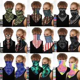 Ear-hung Designer Masks magic scarf American flag motorcycle bicycle half face mask ghost scarf multi-purpose neck ghost half face mask