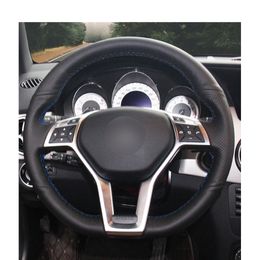 Hand-stitched PU Artificial Leather Steering Wheel Cover for Mercedes Benz A-Class 2013-2015 CLA-Class 2013 C-Class Accessories197I