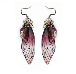 Temperament long butterfly wings bridal earrings female personality fashion animal earrings simulation cicada wings earrings WY1551