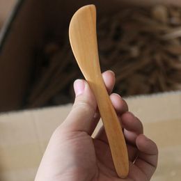 500pcs Knife Style Wooden Mask Japan Butter Knife Marmalade Dinner Knife Wood Cake Cheese Jam Spreader Tabeware