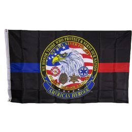 3x5 First Responders Flag 3x5ft 90x150cm 100D Polyester Sports Outdoor or Indoor Club Digital printing Banner and Flags Wholesale