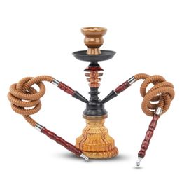 Latest Cool Mini Hookah Shisha Smoking Waterpipe Kit Portable Innovative Design Luxury Enjoy With Two Hose Holder High Quality DHL Free