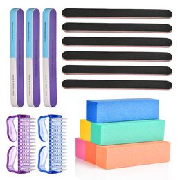 Nail Files Buffers Tool Set Nails Care Buffing Grit Sanding Polisher Tools Manicure Pedicure Kit UV Gel Polish Emery boards free ship