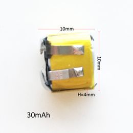 Model: 401010 3.7V 30mAh small size Lipo Rechargeable battery Lithium Polymer batteries cells For Mp3 bluetooth headset headphone
