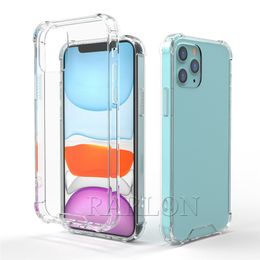 Transparent Shockproof Bumper Case Soft TPU+PC Back Protective Cover for iPhone 11 Pro 11Pro Xs Max 7 8 Plus SE 2020 Factory Price