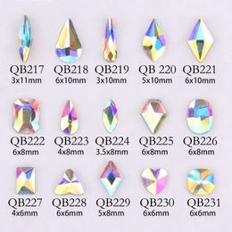 20pcs Crystals Nail Diamond Stone Strass AB Glass Rhinestones For 3D Nails Art Decorations Supplies Jewellery QB217-246A