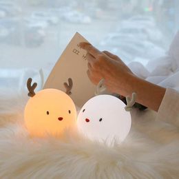 Night Lights for Bedroom, Sleep Breathing Lamp for Kids, Touch Control Rechargeable Cute Nightlights for Baby Nursery 123