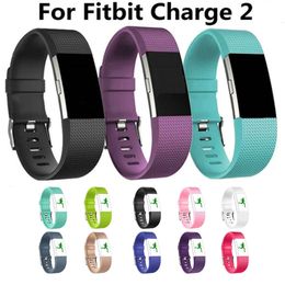 21color Silicone strap for fitbit charge2 band Fitness Smart bracelet watches Replacement Sport Strap Bands for Fitbit Charge 2 Lowest pric