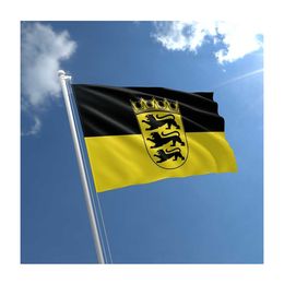 3x5 Baden Wrttemberg State German Germany Flag, Custom 3x5ft Printed 100D Polyester Fabric Printing, Free Shipping