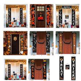 Halloween Door Couplet Decoration Ghost Festival Couplets Outdoor Flag Banner Party Doorway Hanging Decoration