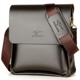 Kangaroo Brand Leather Messenger Bag Man Handbag Chest Crossbody Bag For Men Business Small Shoulder Bag Summer Male