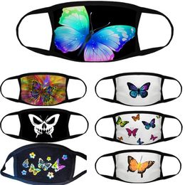 Party Anime Cute Butterfly Face Mask Adult Fun Fancy Dress Lower Half Face Mouth Muffle Mask Reusable Dust Warm Windproof Cotton Mask hot