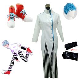 JoJo's Bizarre Adventure Golden wind Ghiaccio Cosplay Costume JoJo Ghiaccio wig Shoes Cosplay